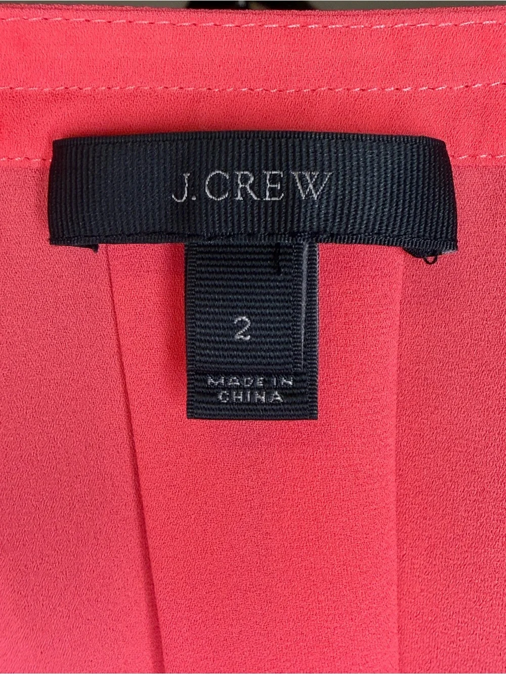 J. Crew Coral‎ Split V-Neck Sleeveless Top